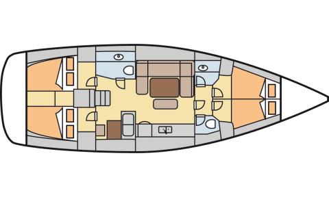 Парусная яхта Perse, план