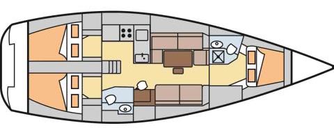 парусная яхта Tiburon, план